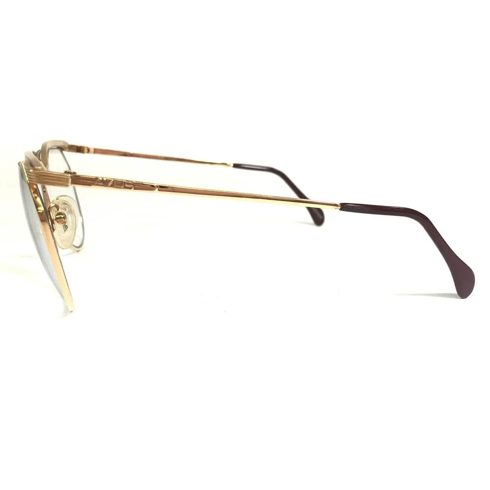 Vintage AVOS Eyeglasses Frames Gold Pink Blue Green Round Full Rim 56-17-130